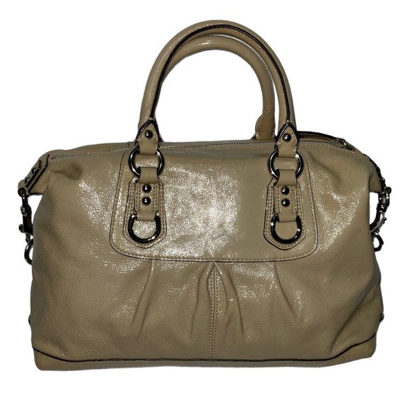 COACH ASHLEY CROSSBODY BEIGE METALLIC SATCHEL BAG F15447 - Picture 2 of 14